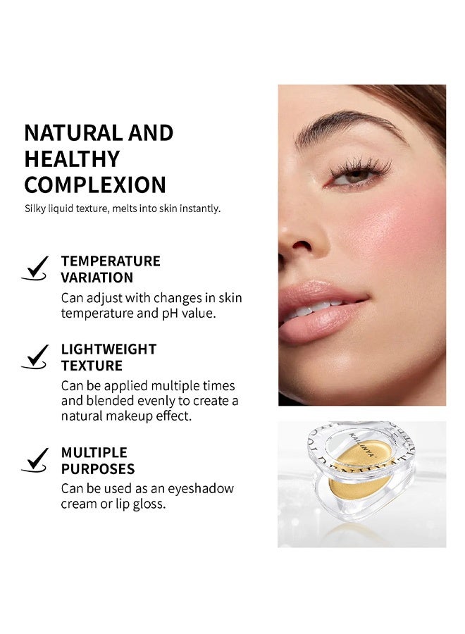KAILINYA Temperature-adjustable lip and cheek dual-purpose cream, long-lasting eye shadow, shimmering lipstick, contouring, highlighting, color-changing blush, 6g - Image 5